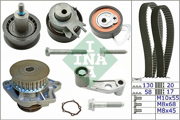 NEU - Schaeffler INA 530036030 Wasserpumpe + Zahnriemensatz FüR Seat VW-image