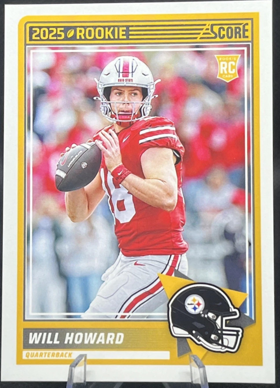 2025 Panini Score Base Rookie Will Howard Pittsburgh Steelers #3