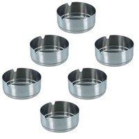 6Er Set Aschenbecher Aus Edelstahl ø 8 Cm Stapelbar Ascher
