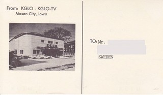 1976 QSL: Radio KGLO Mason USA "signed David Relappenfield"