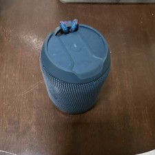 BRAVE Blue Cylinder Standing Speaker Fabric Plastic Portable Audio Device