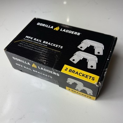 Gorilla Ladders Rail Brackets Lightweight Aluminum Construction 2-Brackets