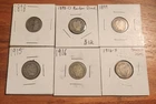LOT OF 6 BARBER DIMES 90% SILVER 1898, 1898-O, 1899, 1915, 1916, 1916-S
