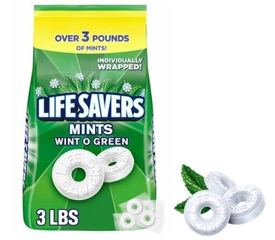 Life Savers Wint-O-Green Breath Mints Bulk Hard Candy, Party Size (53.95 oz.)
