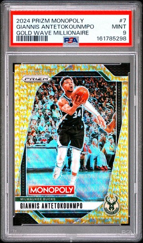2024 Panini Prizm #7 Giannis Antetokounmpo Gold Millionaire #06/10 PSA 9