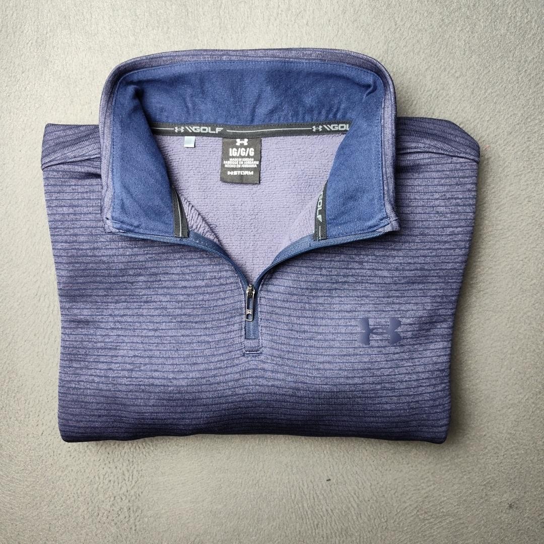 1/4 Zip Pullover Mens Large Blue Heather Ua Storm 1373674
