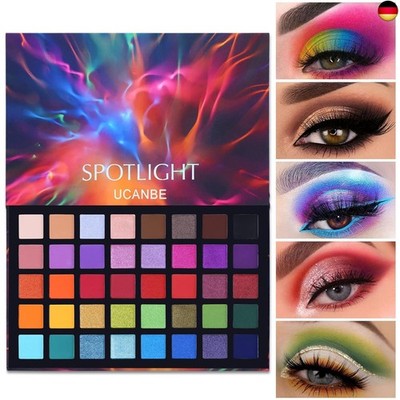 UCANBE Spotlight Lidschatten Palette Bunt 40 Farben,Colorful Eyeshadow Palette