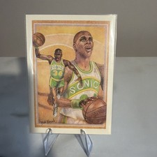1990-91 NBA Hoops - Art Card Team Checklist Xavier McDaniel #379