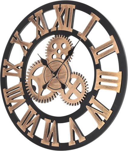 50cm Extra Large Roman Numerals Skeleton Wall Clock Giant Big Open Face ...