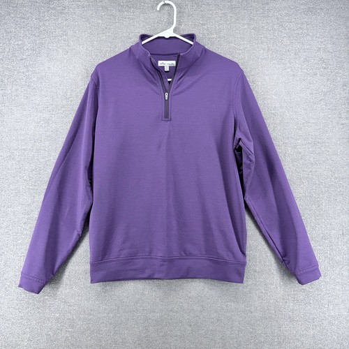 Peter Millar Perth Golf 1/4 Zip Performance Pullover Men Size Small Purple