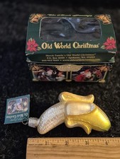 Old World Christmas Peeled Banana Glass Christmas Ornament In Original Box....