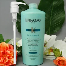 With Pump  Kerastase Resistance Ciment Anti Usure Conditioner 1000ml / 34oz