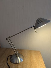 Architects Desk Lamp Brushed Stainless Cord Switch Retro Look Angle-Poise Style