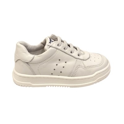 Balducci Sneaker weiß aus Leder mit Schnürung und Reißverschluss für Kinder