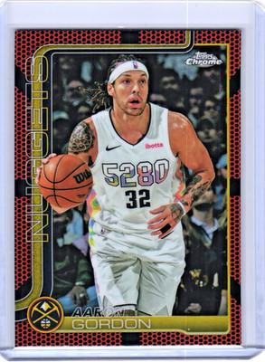 2025-26 Topps Chrome #100 Aaron Gordon Basketball Border Refractor