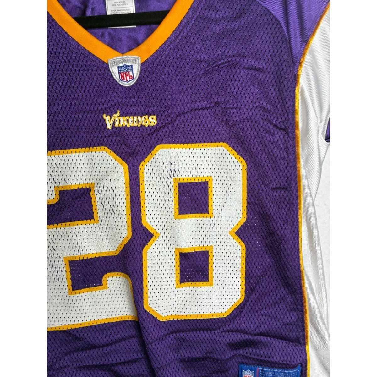 nfl reebok 47ers J.PETERSON レプリカジャージ Reebok Minnesota Vikings Adrian Peterson 28 Purple NFL Jersey Mens