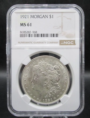 1921 MORGAN DOLLAR NGC MS 61 *