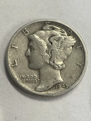 1943 Mercury dime, 90% silver, VG/Fine Cond., By REEDERSONG