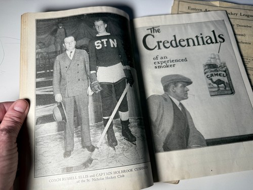 VTG 1925 PROGRAM +PLAYER I.D MADISON SQUARE GARDEN AMATEUR HOCKEY LEAGUE INSERT - Picture 9 of 12