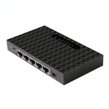 5 Port Fast Ethernet Network Switch 10/100mbps RJ45 Lan Hub Adapter Plastic Case