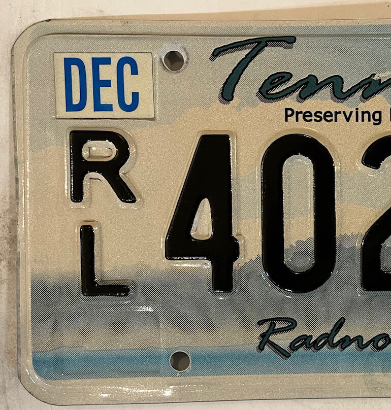 RADNOR LAKE PARK license plate Nashville Waterfalls Trail Hiking
