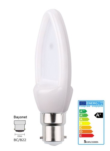 3 Pack Allcam Star 4W B22 GLS LED Candle Bulb LED Lights, Warm White, 3000K - Picture 4 of 4