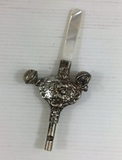 Vintage Silver (Tested) Hey Diddle Diddle Baby’s Rattle & Whistle 11.5cm Length