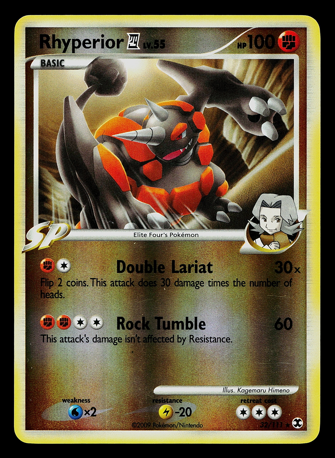 Pokemon Card - Rhyperior E4 Rising Rivals 32/111 Rare Reverse Holo