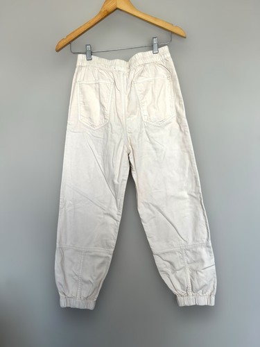 Free People Cargohose mit Manschetten XS elfenbeinfarben cremeelastische Taillenprobe  - Bild 2 von 11