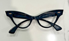 Vintage B L Ray Ban Cat Eye Black Woman's Eyewear Frame 1960's