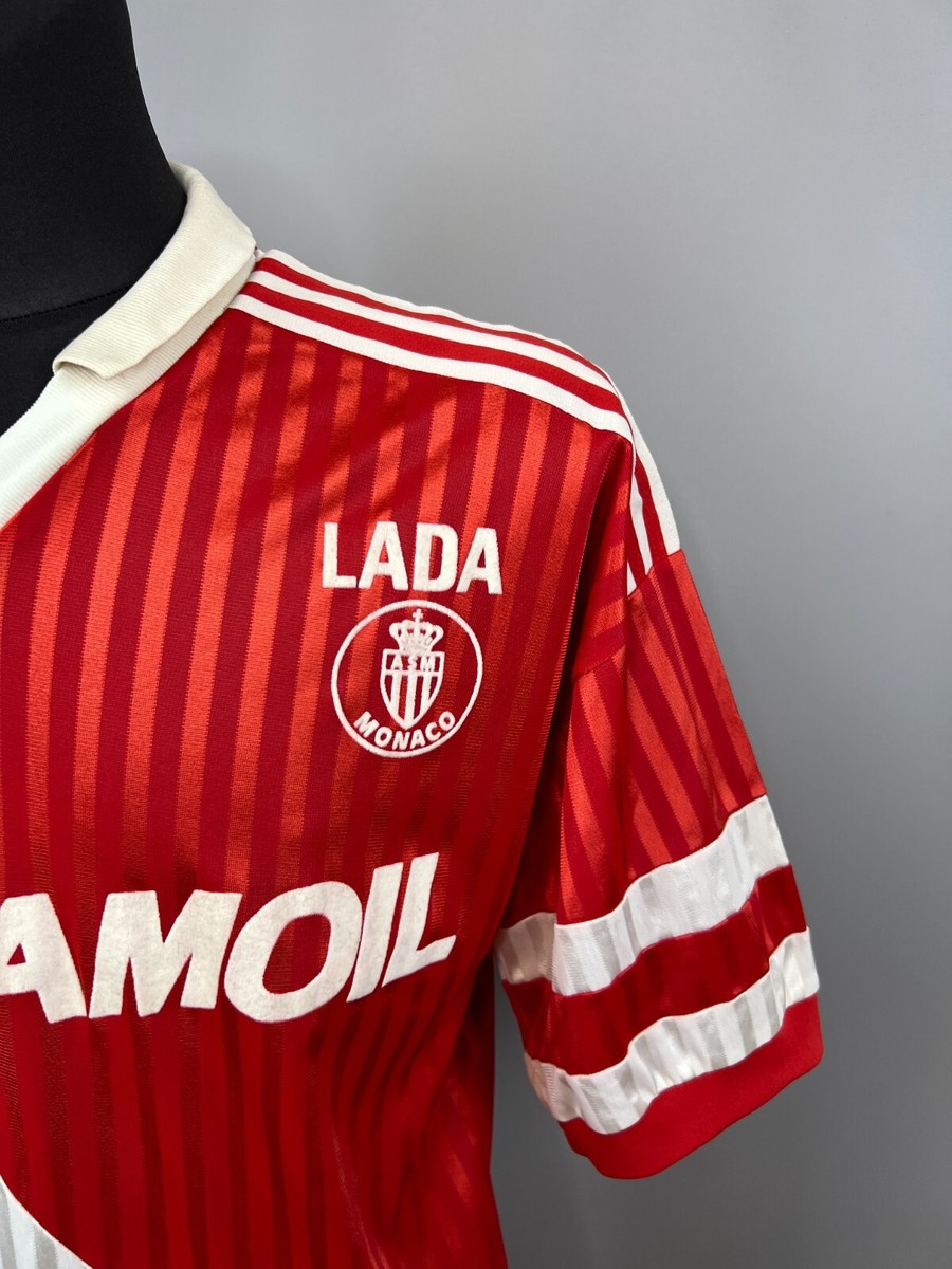 モナコ 90s ユニフォーム AS MONACO 1991 1992 HOME SHIRT FOOTBALL SOCCER JERSEY ADIDAS