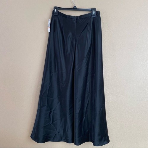 Alex Evenings Vintage New Size S Black Satin Formal Evening Maxi Skirt Modest - Picture 2 of 6