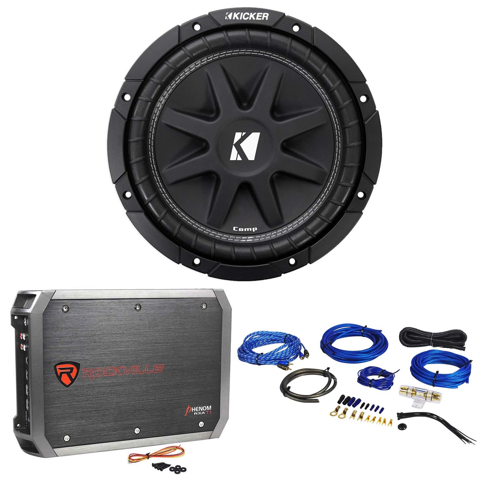 KICKER 43C104 Comp 10 300 Вт SVC 4-омный автомобильный Аудио сабвуфер Sub Усилитель Комплект усилителей 25490₽