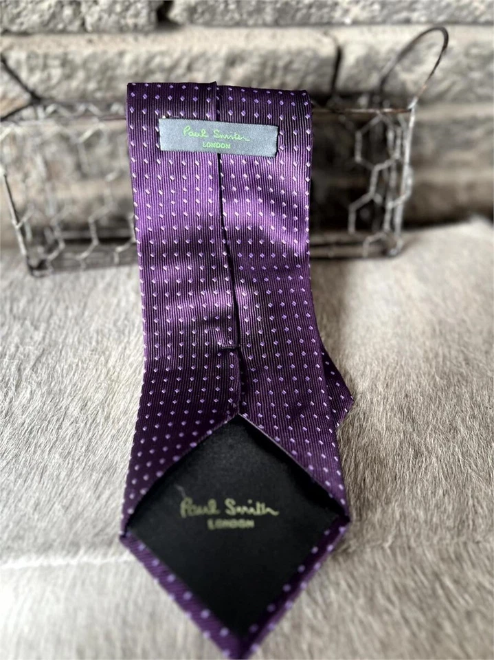 Corbata PAUL SMITH London estampado púrpura oscuro/violeta 100 % seda Foto 3 de 4