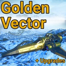 No Mans Sky Golden Vector Ship  S-Class Upgrades  Storage PC, XBOX, PS4  PS5