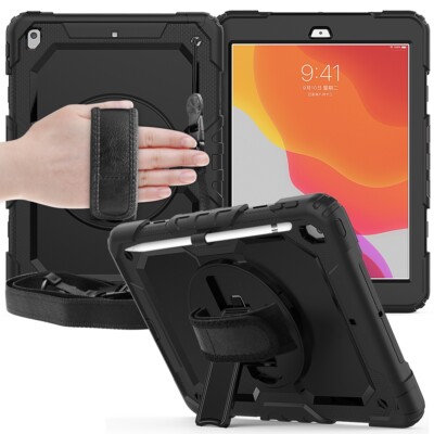 Outdoor Cover Für Apple iPad 11 12,9 10,2 7/8/9th Case Schutz Hülle Stand Griff>