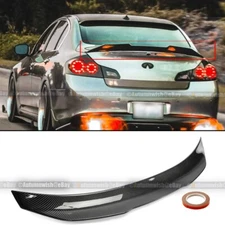 For 09-13 G37 Sedan Carbon Look PMS Style HighKick Duckbill Trunk Wing Spoiler