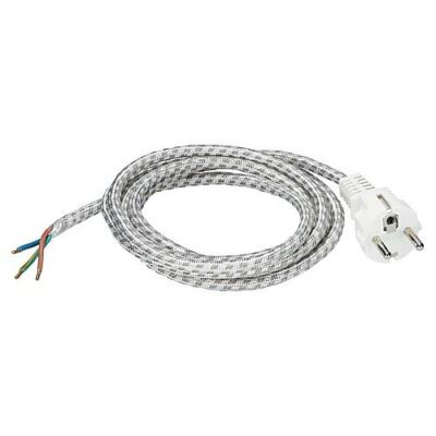 ANSCHLUSSLEITUNG STOFFLEITUNG 2m oder 3m mit Stecker BÜGELEISEN-ANSCHLUSSKABEL