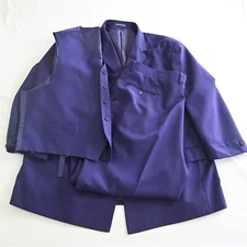 Vittorio St Angelo 56R 44x30 Purple 3 Piece Mens Vest Jacket Pants Suit