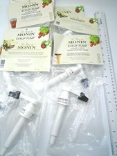 MONIN Syrup Pump Dispenser 8 Ml. Lot of 4, 1 Liter 1 Pump 1/4 Fluid Ounce NIP