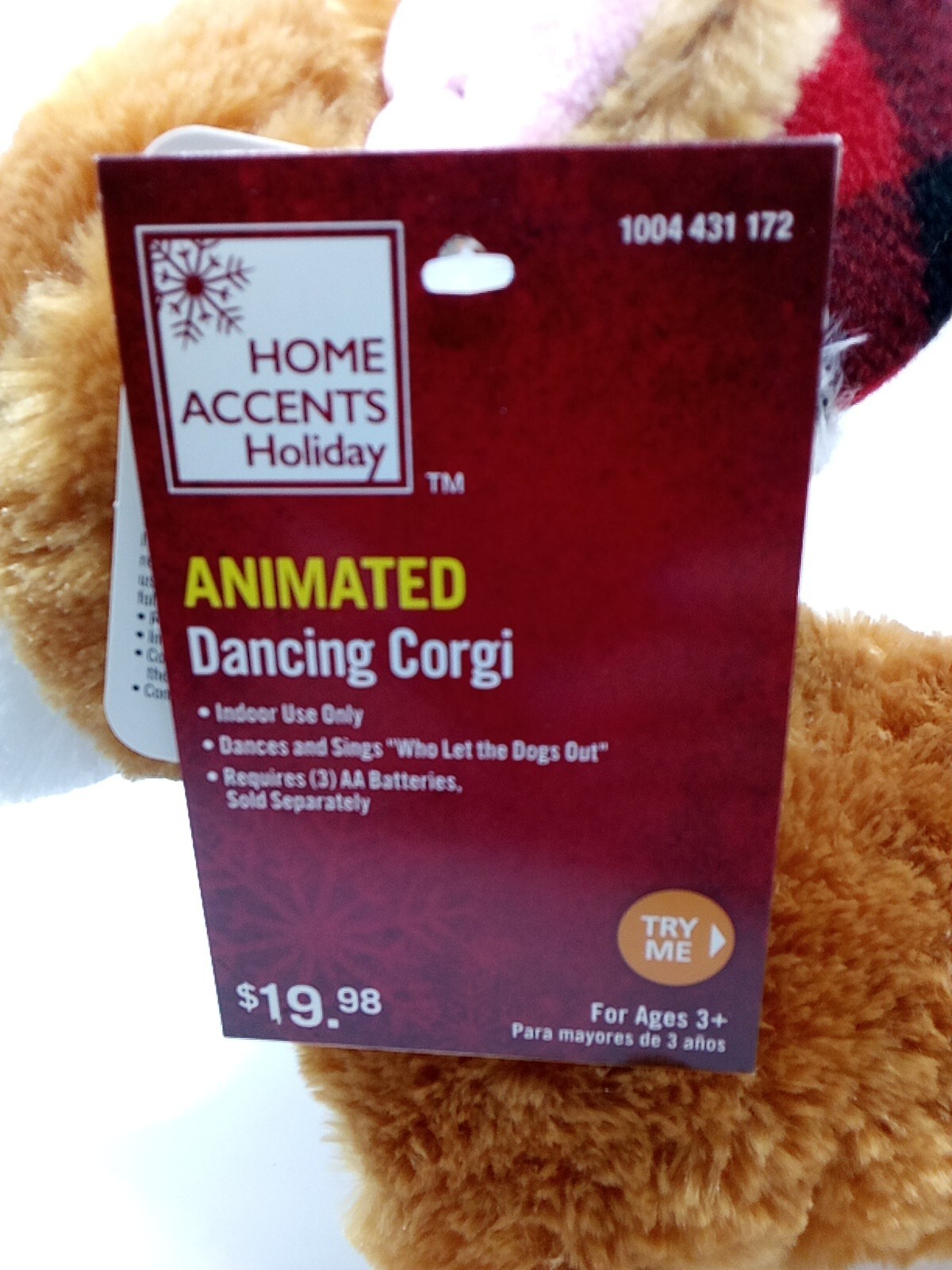 Dancing Corgi Plush Musical Dancing Toy Sings "Who Let the Dogs Out" 9"