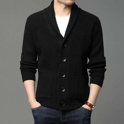 Mens Tops V-Neck Winter Warm Long Sleeves Button Down Knitted Cardigan  Jumpers | eBay