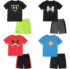 New Under Armour Little Boys Shirt and Short Set Choose Size  Color MSRP 36