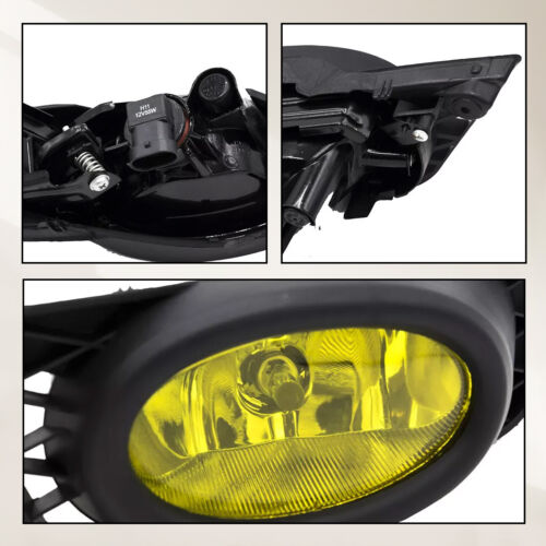 Fits 2009-2011 Honda Civic 4DR Sedan JDM Yellow Lens Front Bumper Fog Light Lamp - Picture 5 of 11