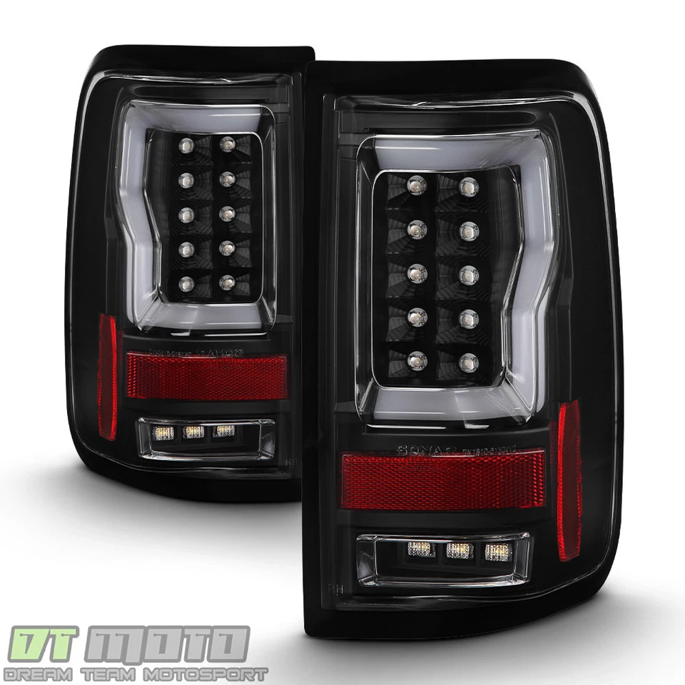 Luces traseras de tubo LED completas negras Ford F150 LOBO 2004-2008 luces de freno izquierda+derecha Foto 2 de 4