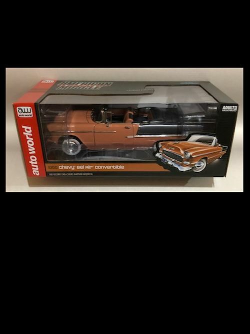 1955 Chevy Belair Coral Gray 1:18 Autoworld 1221 | eBay