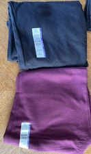 TIME AND TRU BLACK PURPLE RELAXED FIT STRAIGHT LEG FLEECE PANTS XXL