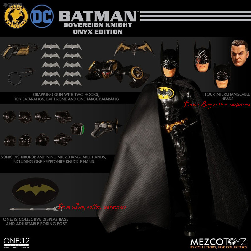 Mezco toyz 1/12 Dc Sovereign Knight Batman (Onyx) Action Figure In