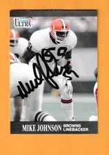 Mike Johnson Cleveland Browns AUTO Signed 1991 Ultra Virginia Tech Hokies 1X