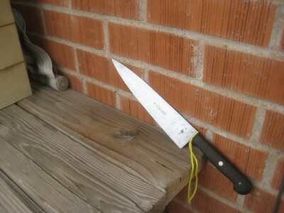 1930s Vtg 9'' Blade HENCKELS - TWINWORKS *** Thin Carbon Chef Knife GERMANY